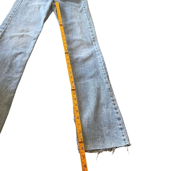 Zara Slim Flare Split Leg Denim Jeans - Picture 8 of 9